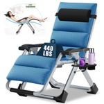SLSY Zero Gravity Chair Outdoor Garden Sunloungers Reclining Folding PaddedChair