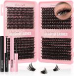 Individual Eyelashes Kit 544Pcs Lash Clusters with Glue and Remover Volume Clust