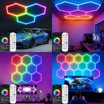 3-14X Hexagon LED Lighting Car Detail Garage Workshop Retail Light Honeycomb UK