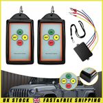 2x 12V Electric Wireless Winch Remote Control Handset Heavy Duty Truck ATV SUV