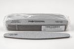25 Nail Files 120/180 Grit Half Moon Professional Washable Manicure Salon - Grey