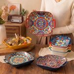 2/4 /8 Pcs Bohemian Ceramic Baking Bowls Kitchen High-Temperature Cereal Noodles