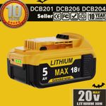 18V Volt 5.0A Slide Li-ion Battery For Dewalt DCD785 DCB184 DCB183 DCB182 DCF885