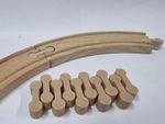 10x Brio Wooden Track Connectors Joiners Couplings (3D Printed Plastic Joiners)