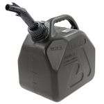 Jerry Can 10L Black HDPE Diesel Fuel Can with Long Auto Shut Off Nozzle