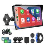 7in Motorcycle Navigator 4K Dual Dash Cam Touchscreen Wireless CarPlay GPS IP67