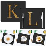 UK Placemats Coaster, Table Mats PU Leather Heat-Resistant Washable and Non-Slip