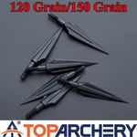 120/150Grain Archery Compound/Recurve Bow Hunting Tips Screw-in Point Tips Shoot