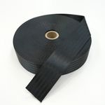 Black - Car Seat Belt Webbing 48mm Wide Satin Finish Sold P/mtr UK Seller