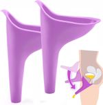 2 Pack  Portable Female Ladies Woman She Urinal Urine Wee Funnel Camping Travel