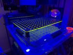 Uv Reactive Acrylic Frag Rack 160 Holes With Adjustable Feet 40.5cm X 25.5cm