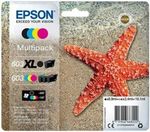 Genuine Original Epson 603XL Black XL & 603 CMY Ink Cartridges Multipack  4-Pack