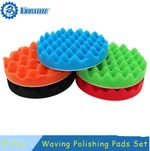 5Inch Waving Polishing Pads Set 5 Pcs Buffing Sponge Pads for Auto Car Body