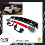 FOR MERCEDES W176 A CLASS REAR DIFFUSER A200 A250 AMG ABS WITH EXHAUSTS 2013+ UK