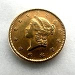 1852 Gold Dollar United States of America Liberty Head Coin Nice Condition