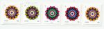 USA # 4722-25 / 4725a Kaleidoscope Flowers 46c (2013) - 5 Stamps PNC # S11111