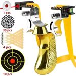Slingshot Metal Alloy Catapult Hunting High Velocity + Accessories UK