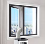Portable Air Conditioner Window Vent Seal Kit 157x14.8 inch Silver Grey