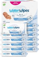 WaterWipes Original Plastic Free Baby Wipes, 720 Count (12 packs), 99.9% Water B