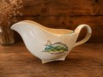Vintage Burleigh Viscount Leaf Gravy Boat - Mid Century - Made In England