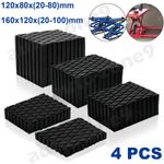 4 Heavy Duty Ramp Jacking Rubber Blocks Universal Scissor Car Lift Pads 20-100mm