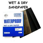SANDPAPER WET AND DRY 60 - 2000 GRIT RIKEN SUPERIOR QUALITY SANDING SHEETS
