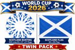 2 PACK Scotland 5x3ft Flag & 10M BUNTING Football World Cup 2026 Speedy Delivery