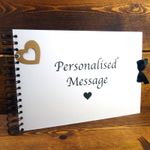 White Personalised BOW A3/A4/A5  Scrapbook, Photo Album, Guest Book, Memory Book