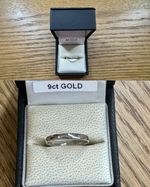 9ct White Gold 2mm Basic Court Ring (2.16g)Size N, 375 Fully Hallmarked ,New !!