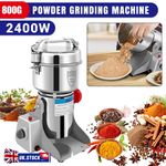 800g Electric Grain Grinder Cereal Mill Flour Powder High Speed Machines 2400W