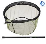 60cm Deluxe Pan Fishing Net Landing Net Match Carp Coarse + 2m Telescopic Handle