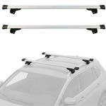 Universal Car Roof Bars Aluminium Extendable 140cm / 55" Anti-Theft Lockable Key