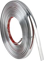 5m Wall Molding Trim 8mm Silver Edging Self Adhesive Moulding Strip Metal-Like