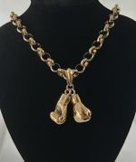 X-Large Heavy 9ct Boxing Gloves Boxer Pendant on 20’’ Belcher Chain Gold XP 🔥