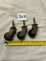 Set Of Three Matching Antique Sofa Castors. Screw In.