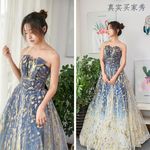NEW Evening Formal Party Ball Gown Prom Bridesmaid Princess Sequin Show Dress