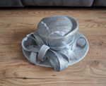 Metallic Grey - Silver Mother Of The Bride Formal Occasions Wedding Hat Medium