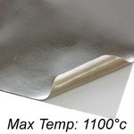 Adhesive Aluminised Silica Heat Barrier Sheet 12 x 12" (Rolled)