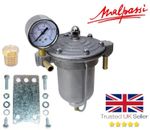 MALPASSI ALLOY FILTER KING 85mm FUEL PRESSURE REGULATOR + GAUGE KIT 1.5-7 PSI 