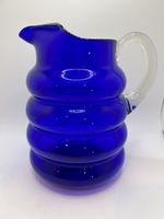 Vintage Louie Glass Company Cobalt Blue Pitcher