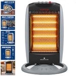 1200W HALOGEN HEATER INSTANT HEAT WINTER WARM 3 BAR HOME OFFICE COMPACT HOME NEW