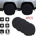 4x Heavy Duty Black Waterproof Motorhome Wheel Cover RV Car Tire Dust Protection