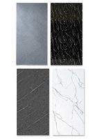 Solid Waterproof  Gloss Marble Shower Wall Panel PVC Cladding 2400x1220x10mm