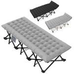 200x75cm Folding Bed Guest Bed Portable Single Camping Cots With Mattress