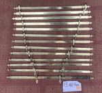 13 Antique Brass Stair rods 26 brackets Gothic Trifold Fleur De Lys 61cm