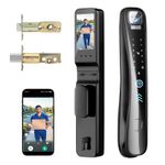 EIYSIE Smart Lock with Camera & Video Doorbell, 8-in-1 Keyless Entry Black