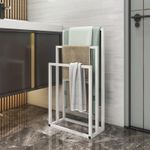 Steel 3 Tier Free Standing Towel Holder Rail Stand Unit Rack Storage Bathroom UK