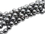 50 Pcs 8mm Silver Plated Hematite - Shamballa Beads (1 Strand ) Gemstone F48