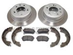 Rear 2 Brake Discs & Pads And Handbrake Shoes For Kia Sportage 1.6 1.7 2010-2015