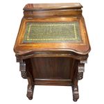 Mahogany Davenport Desk Antique Style With Drawers and Leather Insert